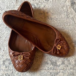 Tory Burch Woven Leather Ballet Flats 🤎
